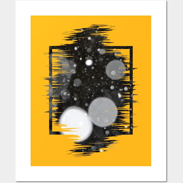 Bubbles Abstarct Frame Glitch Texture Design Wall Art by GrayLess